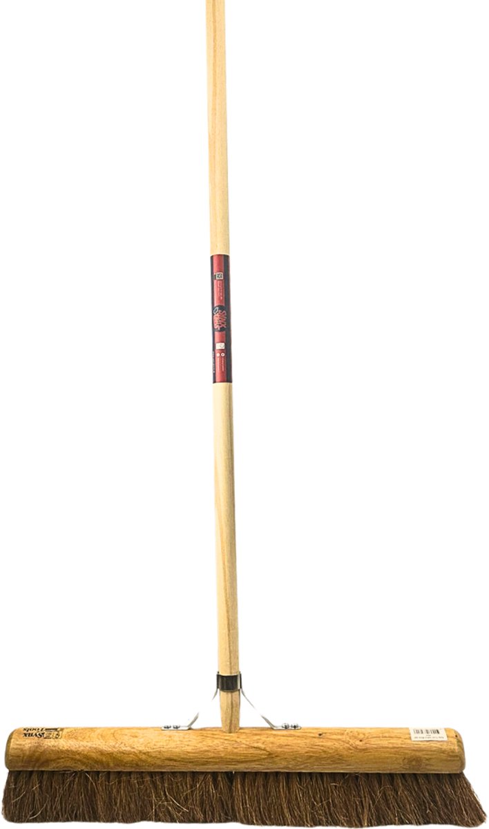 Synx Tools bezem kokos BinnenBezem Cocos 60 cm - Bezem - Bezems - Zaalveger - Zachte Bezem - Veger - Cocosharen - met Houten steel 150cm van Synx Tools — afbeelding 2