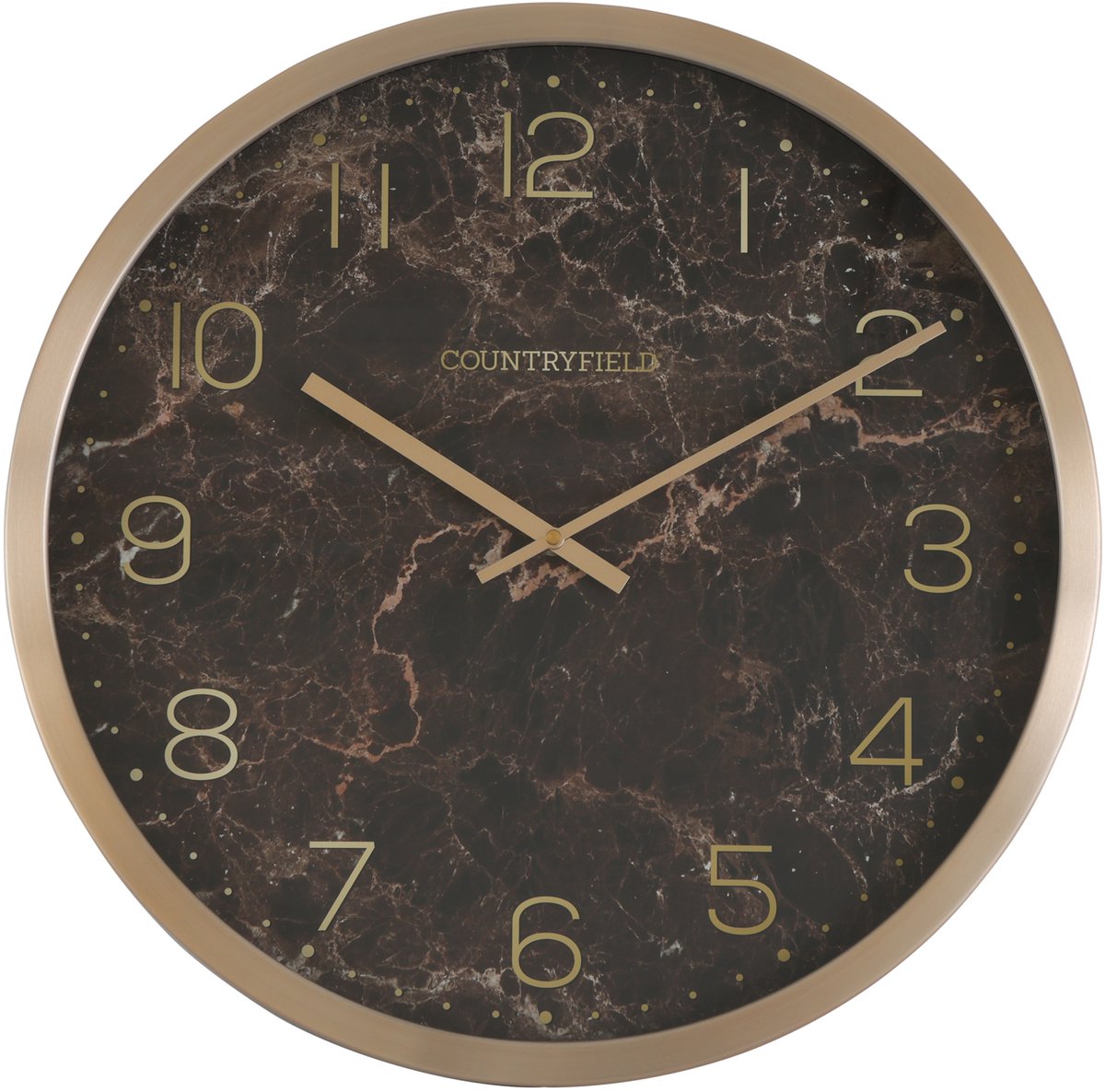 Wandklok copper 50x50x5cm goud/bruin