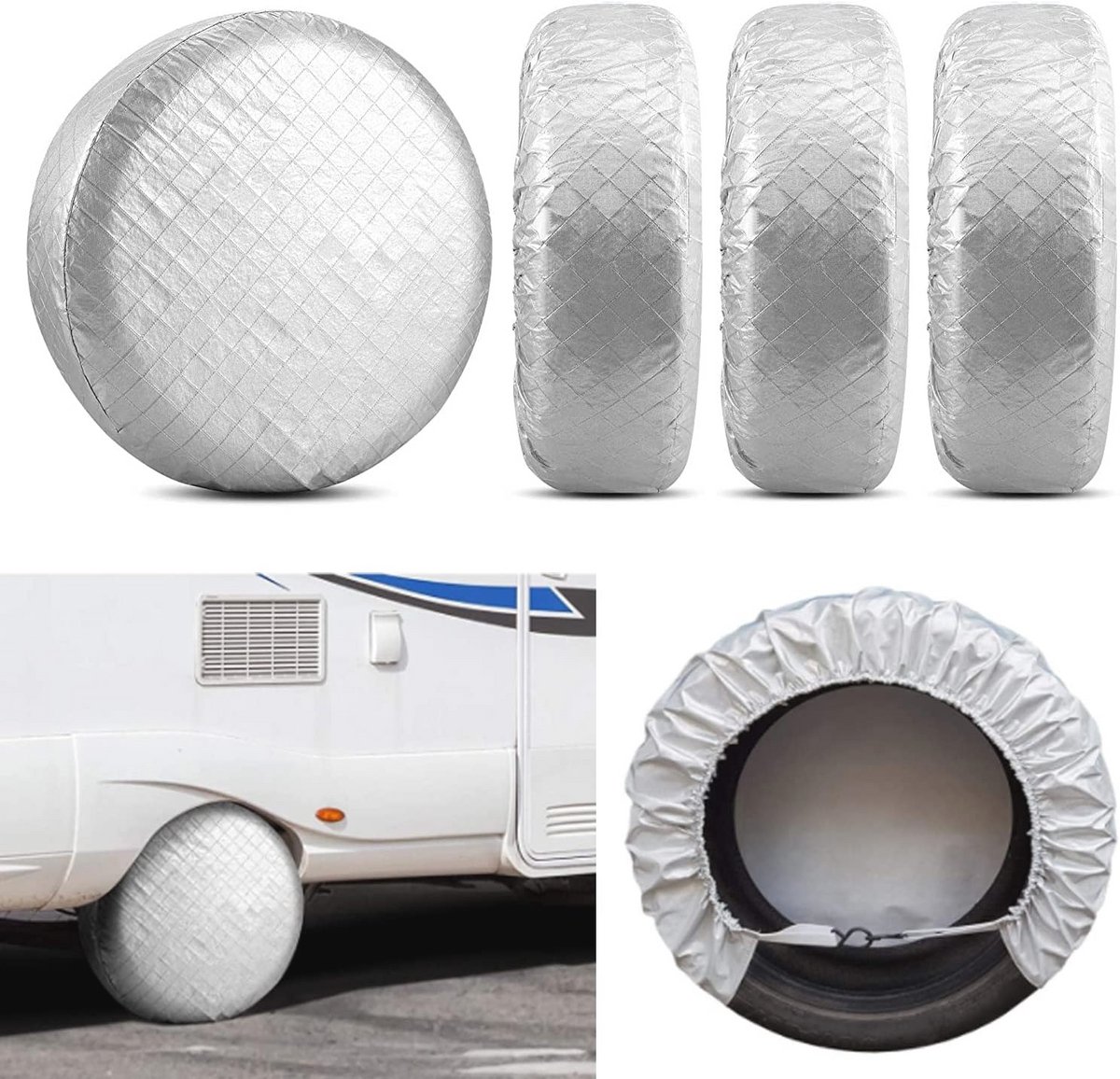 Bandenhoezen Set van 4 voor 30"-32" Wielen - Waterdicht en Stofdicht met UV-bescherming