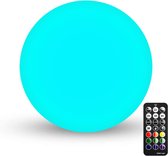 BRILONER - Lampe de table LED avec télécommande, dimmable, RGBIC, CCT, capteur de musique, chevet, bureau, salon à poser, 17,5x10,6x16,4 cm, blanc