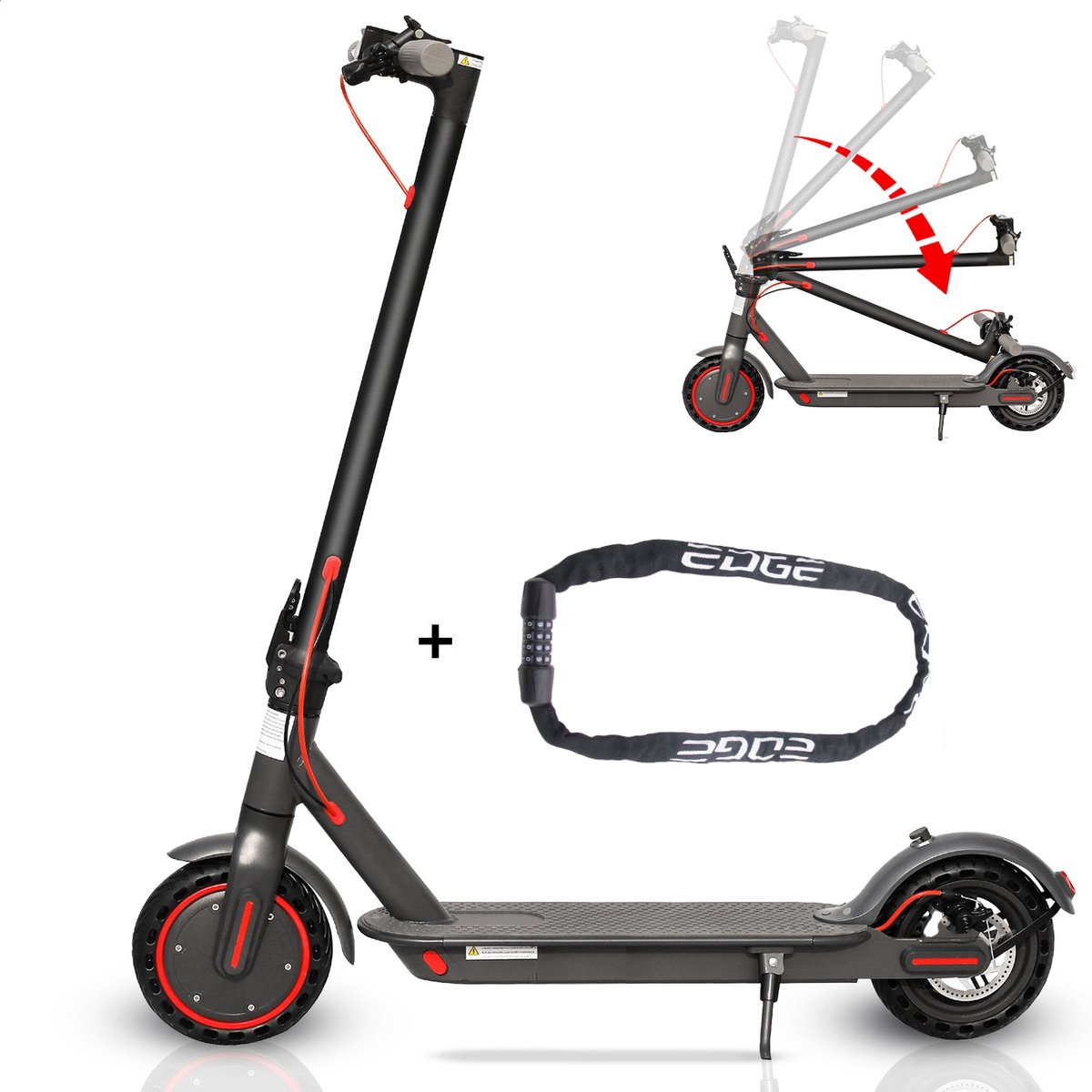 Tuya Stay-on - Elektrische Step met Stuurslot Krachtige 350W Motor - Snelheid tot 25km/h - Bereik tot 30km - Compact Inklapbaar - Inclusief Smart-App