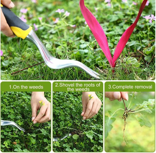 Handmatige Onkruidsteker met Ergonomisch Handvat voor Tuin en Gazon - Paardenbloem Verwijderaar — afbeelding 2