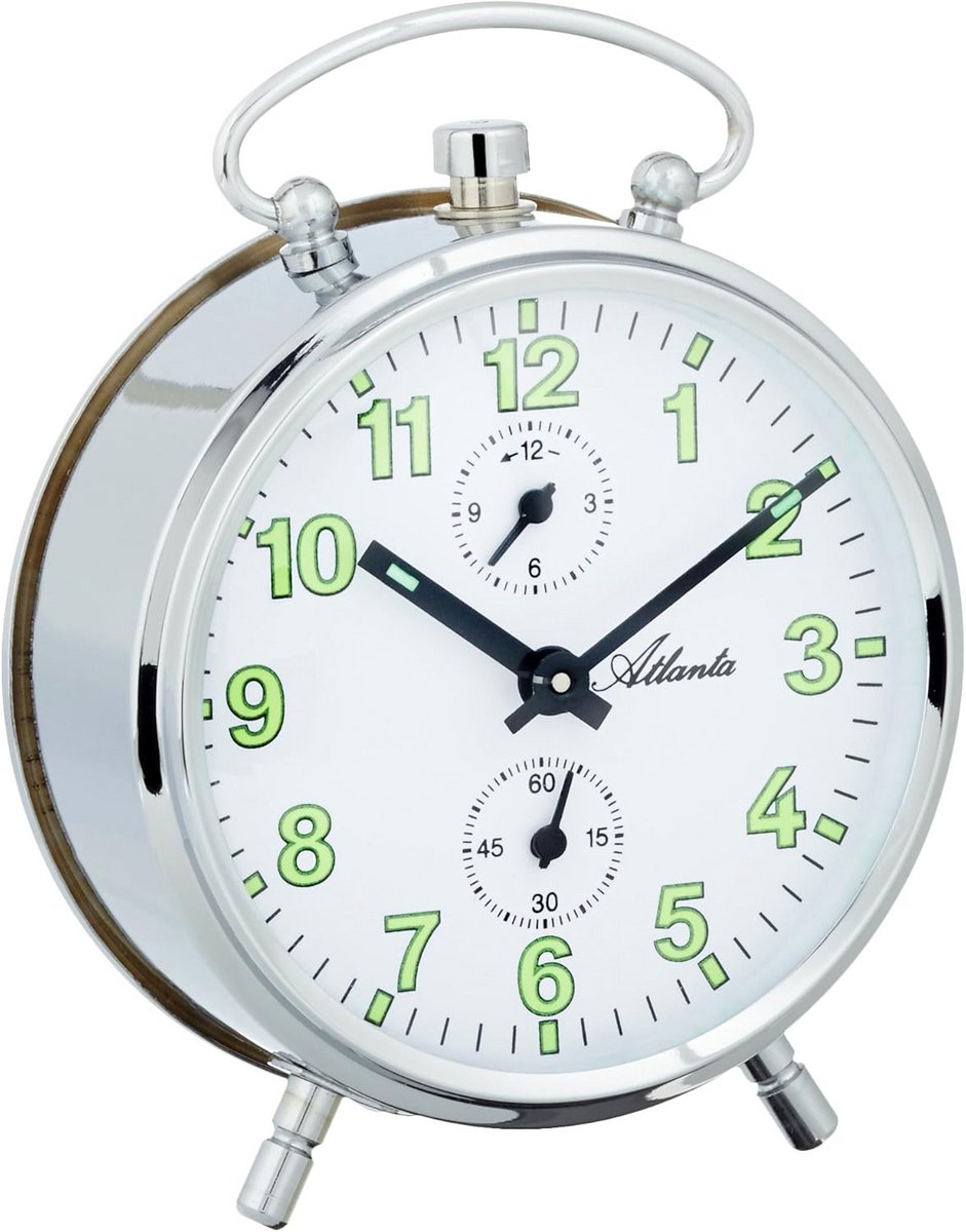 Analoge Wekker Zilver - Stijlvol en Minimalistisch Sleeptimer
