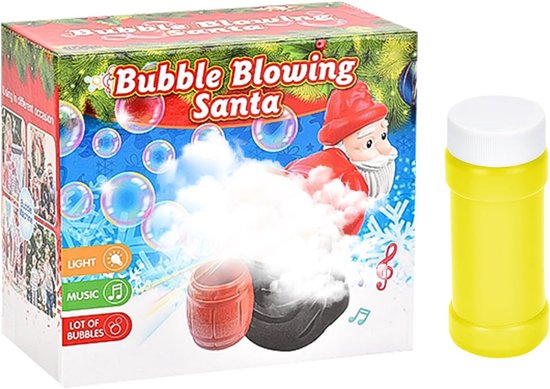 Pistolet à Bulles Automatique Santa (Père Noël) - Machine à Bulles LED Pour Noël, Cadeau Enfant Fille Garçon