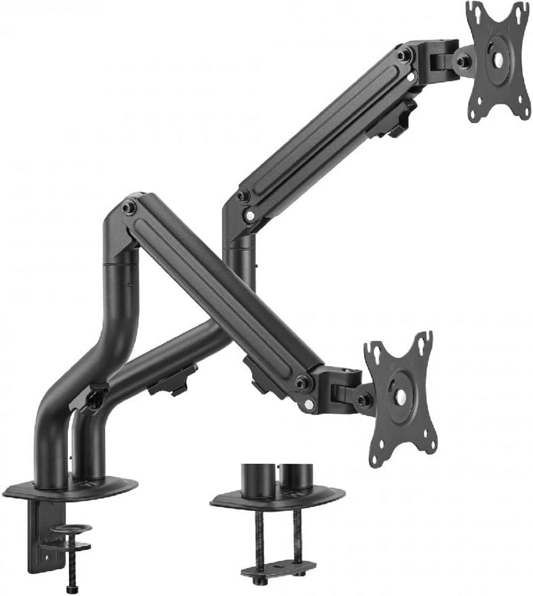 Dubbele Monitorarm voor 2 Schermen 17-32 Inch, VESA HD, Klem & Grommet Montage