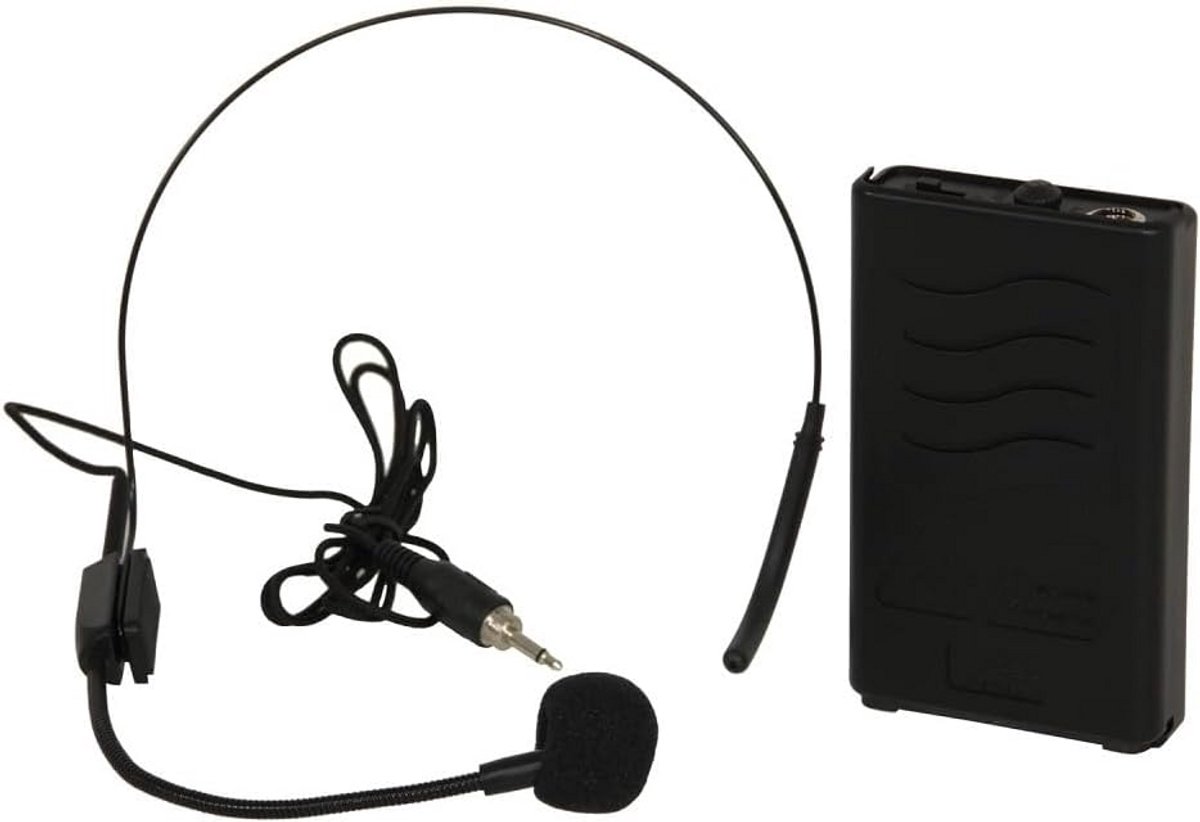 Draadloze Headset Microfoon - VHF 203,5MHz voor Draagbare Geluidsinstallaties