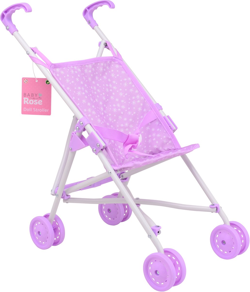 Johntoy poppenbuggy Baby Rose - speelgoed buggy multicolor.
