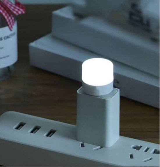 Mini USB Nachtlampje - 3 Stuks - Koud Wit (6000–6500K) - USB Leeslamp - Computerlamp - Draagbaar & Energiezuinig van Merkloos — afbeelding 5