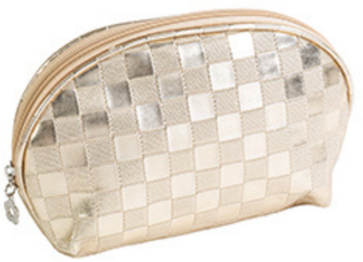 Royal Cosmetics | Metallic Gold Makeup Bag 02 - 23 x 15 x 9cm