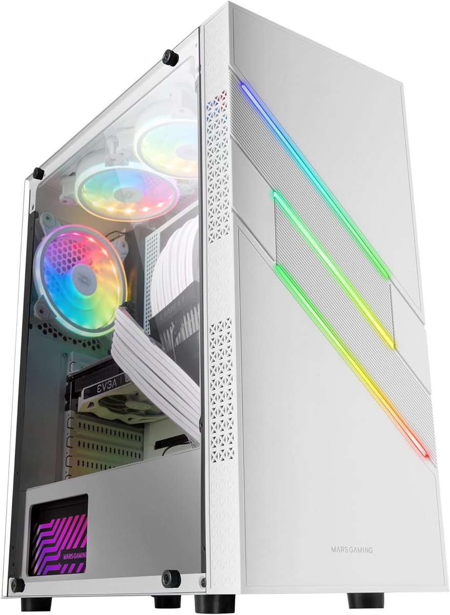 ATX XL Gaming PC Kast met Gehard Glas en Drievoudige ARGB Verlichting