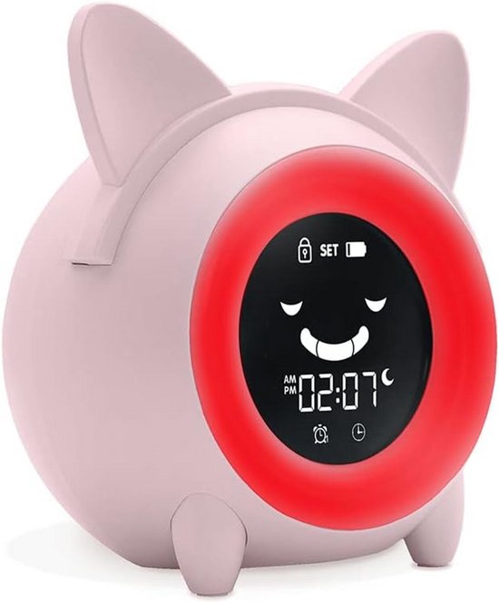 Leerwekker met Nachtlamp en Dag/Nacht Display voor Kinderen - Digitale Klok met Temperatuur — afbeelding 5