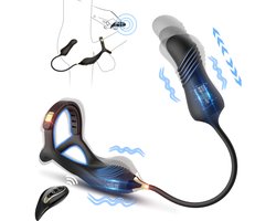 Daity Vibrerende Penis Ring – Prostaat Stimulator met Cockring en Perineum Massage – Draadloze afstandsbediening – Dubbele Motor Vibrator voor Langduriger, Harder en Sterker Genot – Seksspeeltje voor Mannen