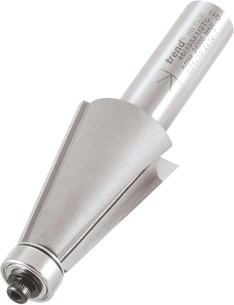 Professionele Afkantfrees 80 Graden 1/2 Inch Schacht 26mm Snijdiameter TCT
