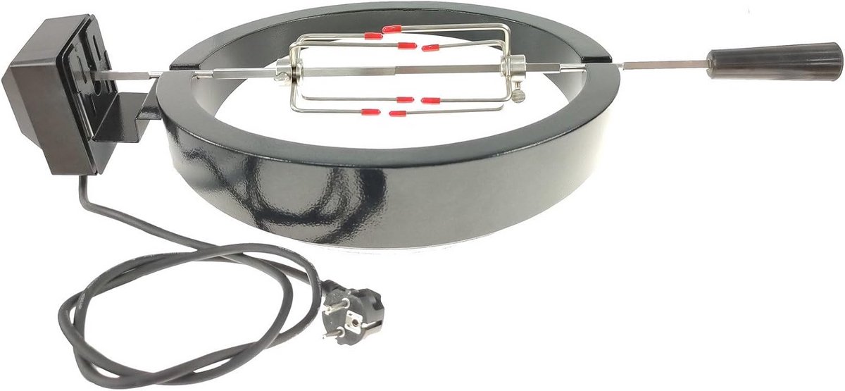 Rotisserie Spit XXL voor 25 inch Kamado BBQ met Rooster
