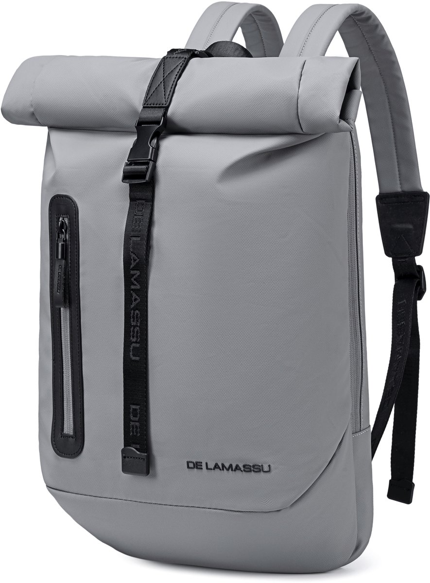 DE LAMASSU® Cassius business laptoprugzak 12–16 inch – waterafstotend – rolltop – unisex