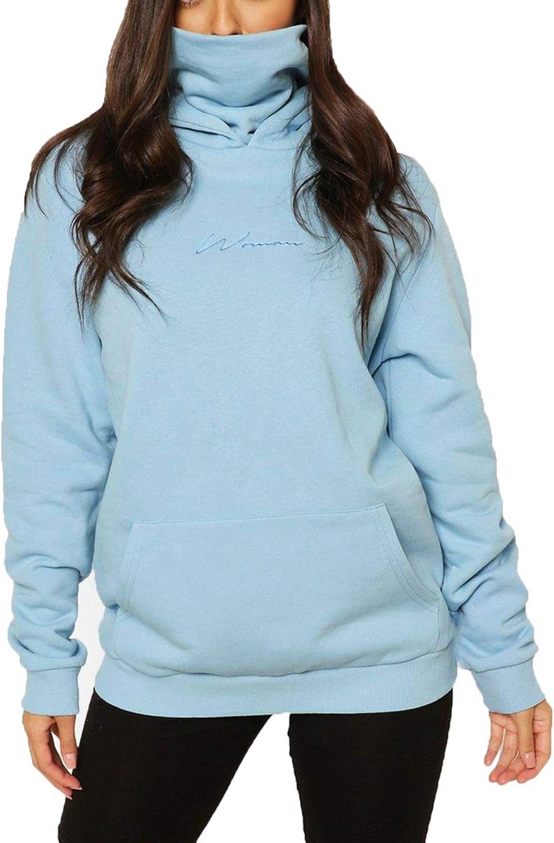 Warme Dames Hoodie met Colkraag en Kangoeroezak - Fleece Trui voor Herfst en Winter