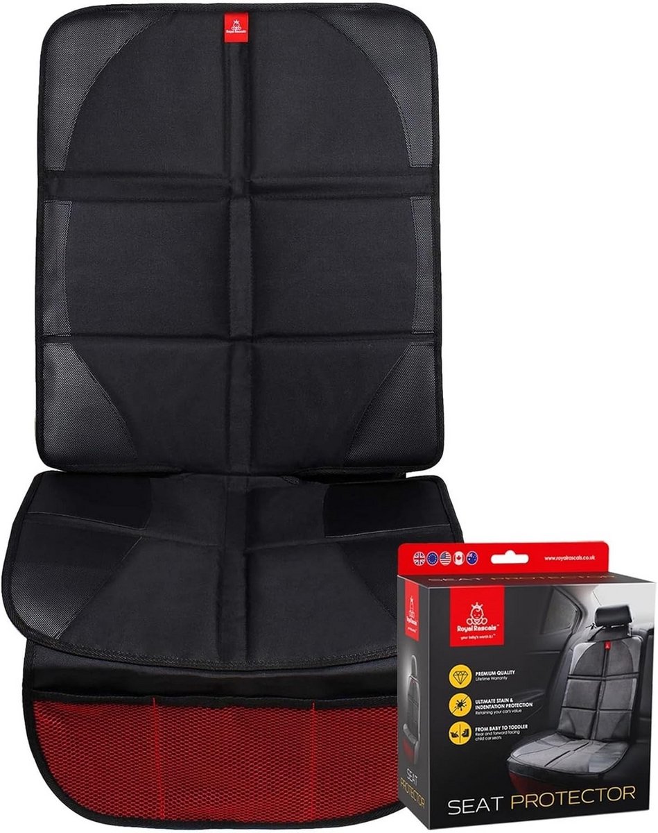 Universele Autostoelbeschermer met Opbergvakken - Beschermt Bekleding Tegen Vlekken en Krassen (Ook voor Isofix)