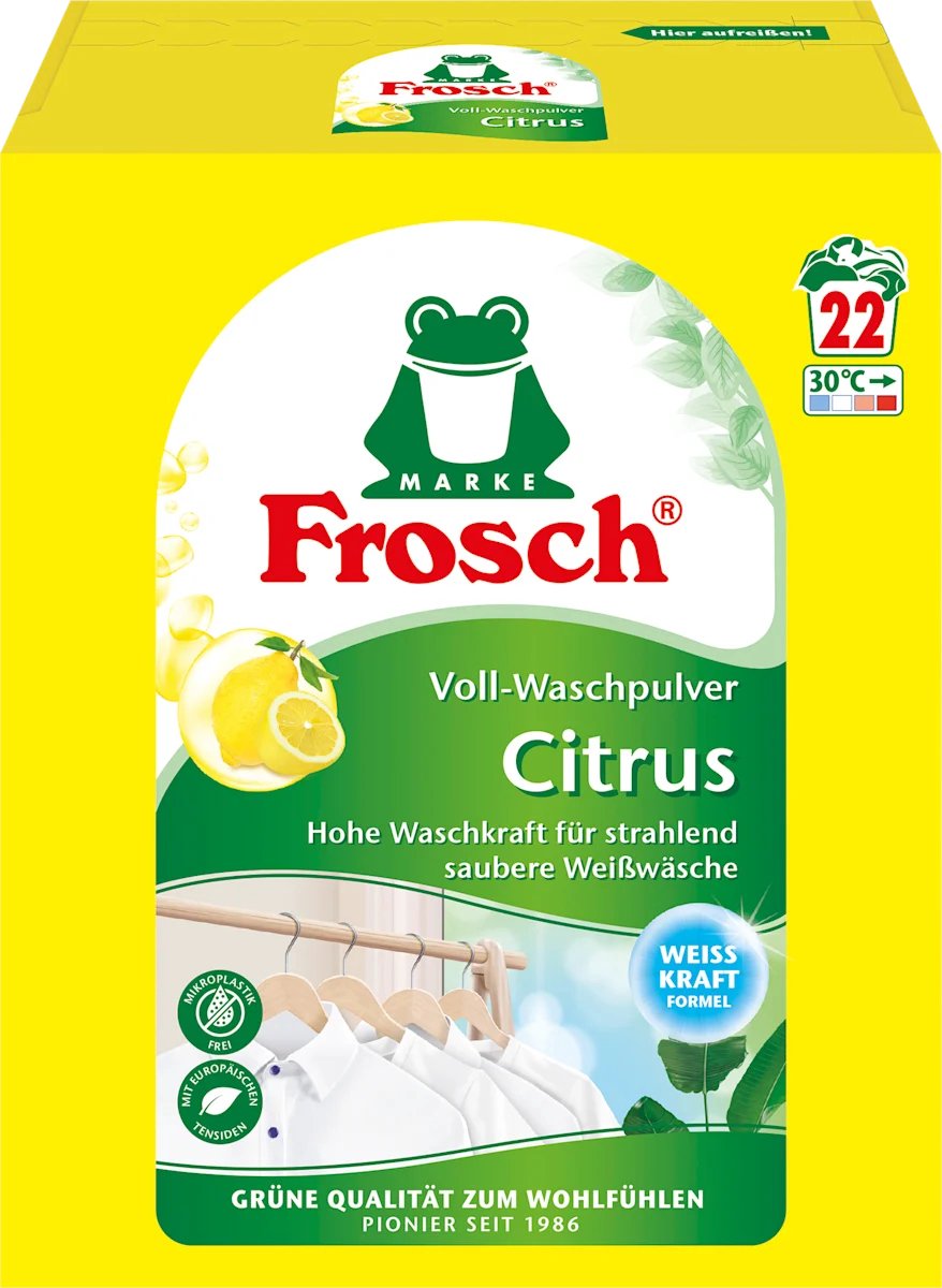 Frosch Wasmiddelpoeder Citrus - 1,45 KG - 22 wasbeurten