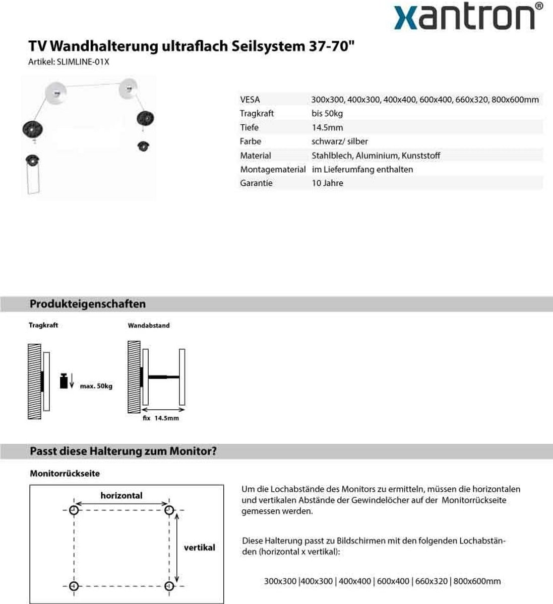 Ultravlakke TV Beugel voor Schermen 37 tot 70 Inch VESA Universeel