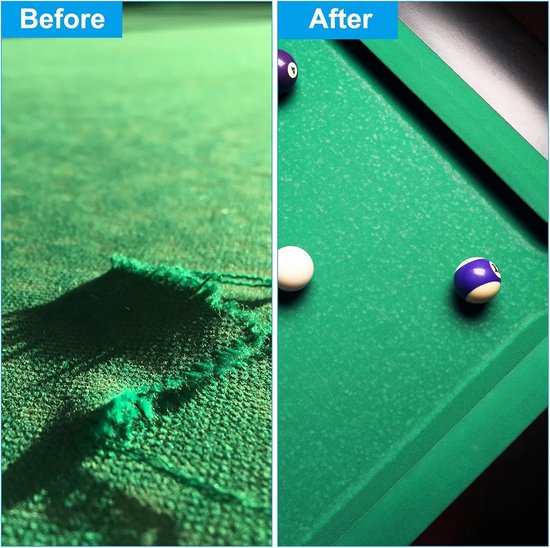 Professioneel Rood Biljartdoek (2.1m) voor Pooltafel en Snooker - Inclusief 6 Vilten Strips — afbeelding 3