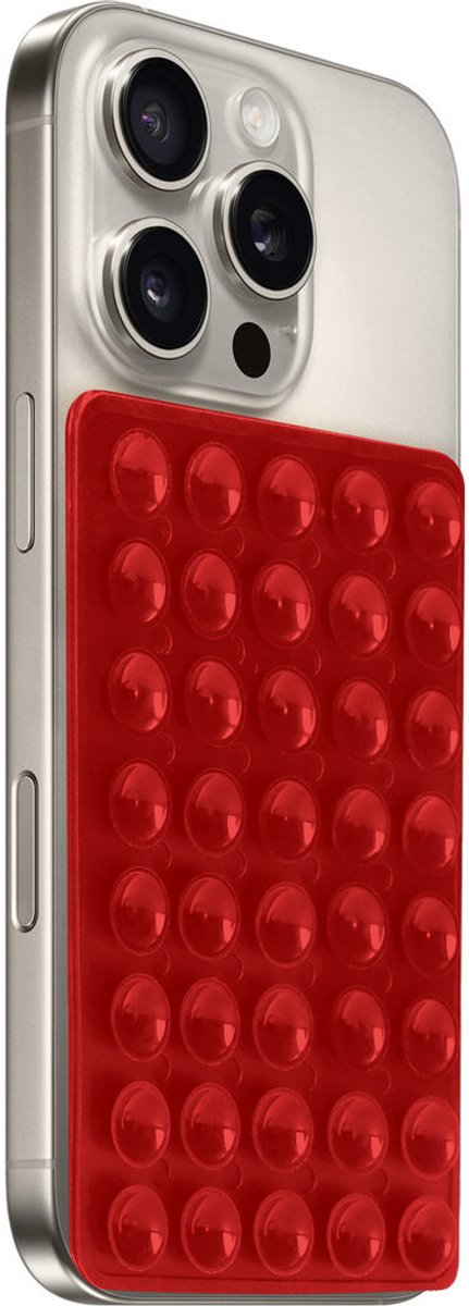 Mobiparts Zuignap Telefoonhouder | Mobiparts Sticky Pad - Rood Universeel