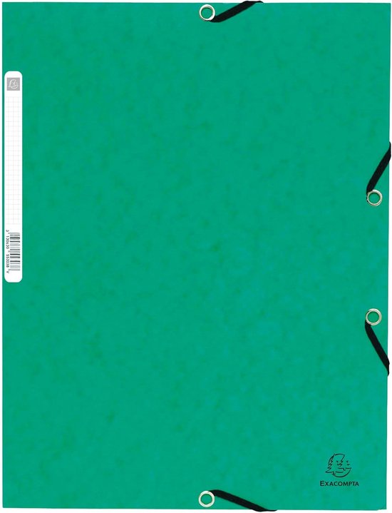 Set van 10 Stevige Instofolders A4 met 3 Flappen en Elastiek - Groen ...