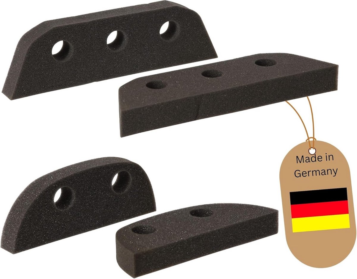 Set van 2 Schuimbezem Verlengstukken en 2 Bezemkoppen voor Fijne Reiniging