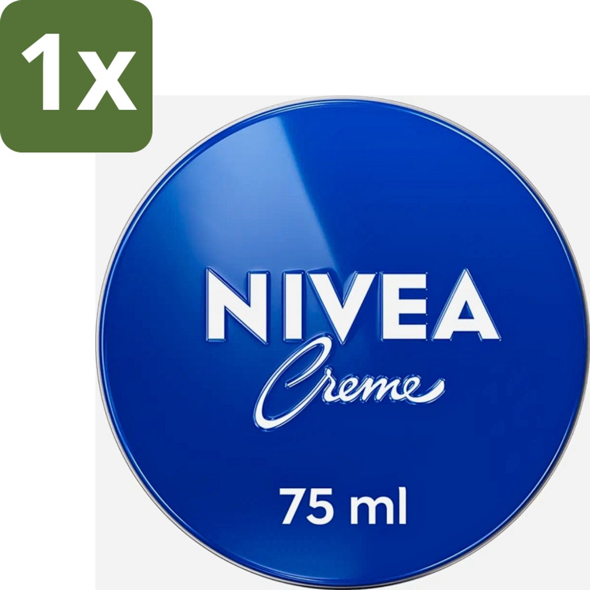 1 x Nivea - Crème - Tin - Beschermt & Verzorgt - 75 ml - Crème - Huid Verzorging - Huid Bescherming - Uitdroging Voorkomen - Gezicht Verzorging