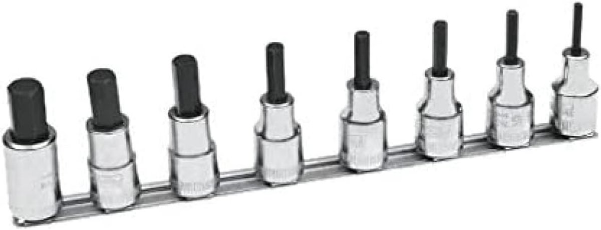 Dopsleutelset - 1/2 inch - 8 Delige Set - Schroefbits]