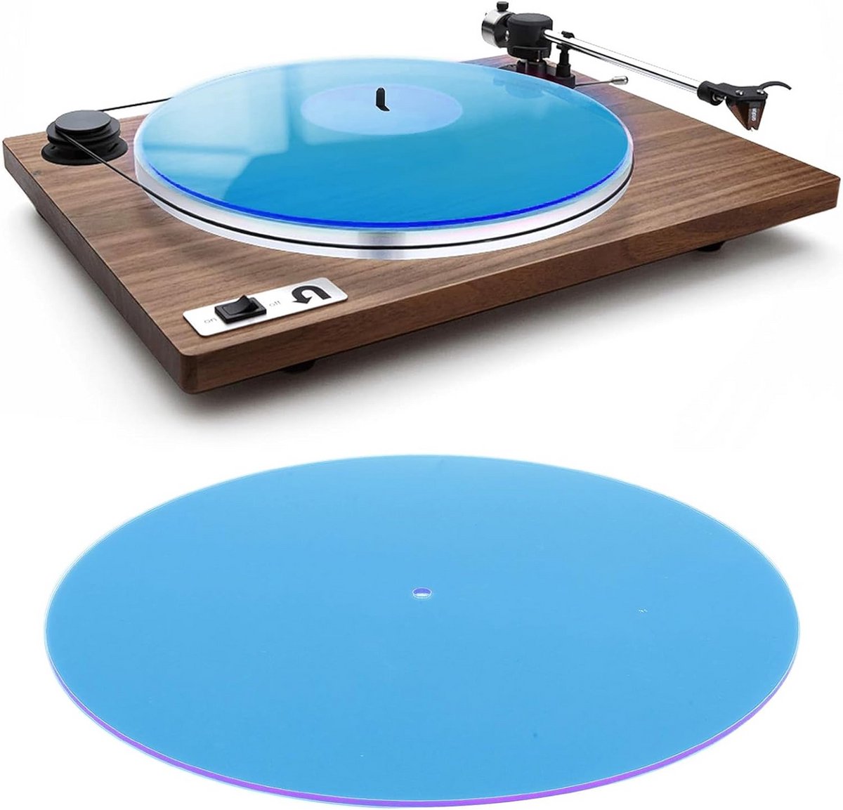 Acryl Draaitafelmat voor 12 Inch Platenspeler - Betere Bas en Minder Ruis