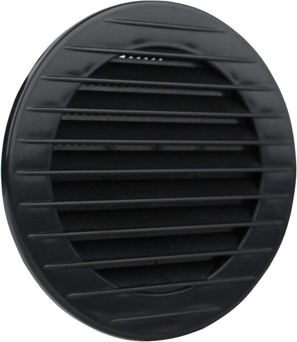 Rond Ventilatie Rooster Antraciet met Insectenhor Ø 90 mm