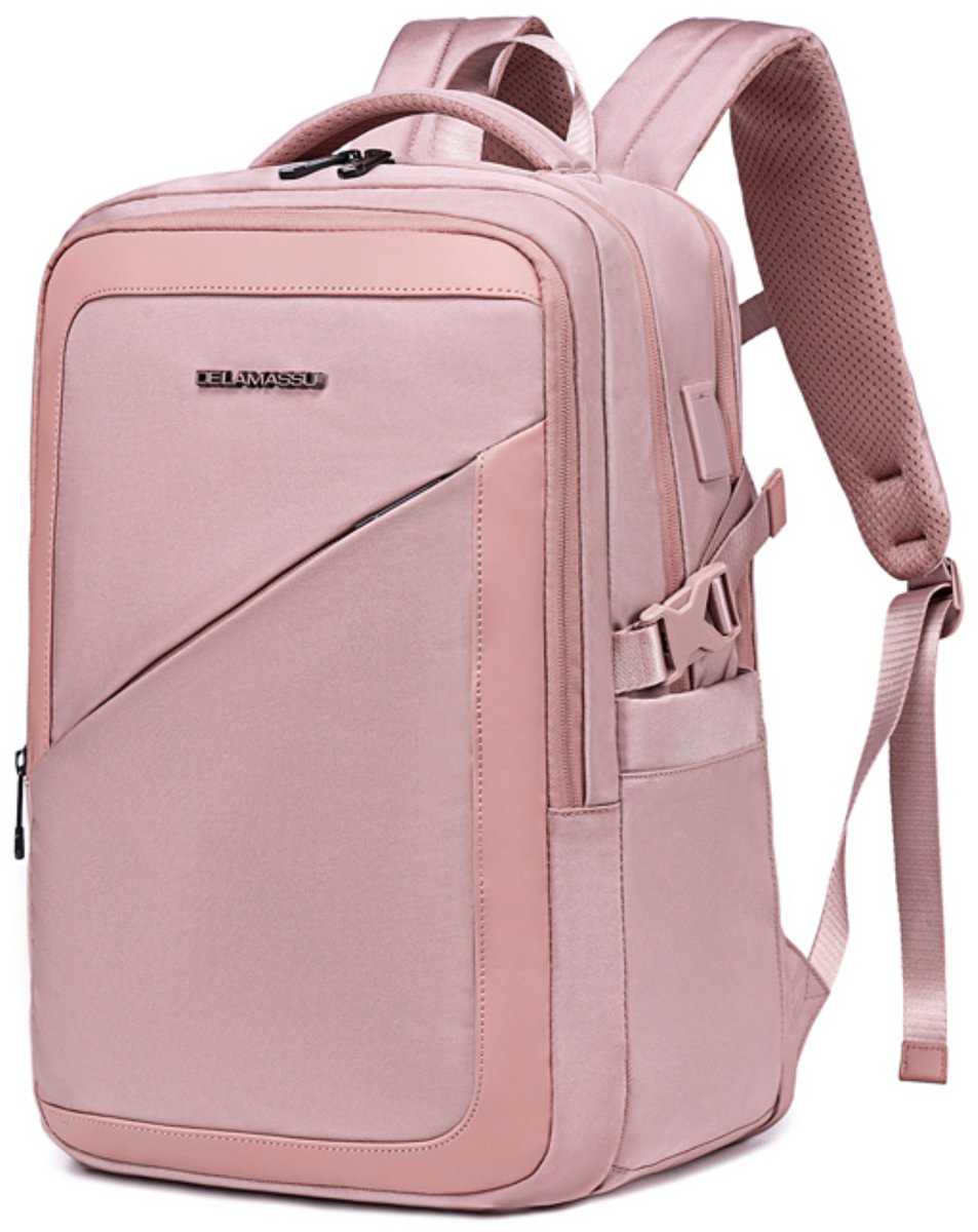 DE LAMASSU® damesrugzak met laptopvak tot 16 inch – waterafstotende business rugzak met USB-aansluiting – licht & stijlvol – model Eden