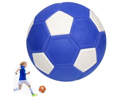 Curve Bal, Voetbal spelletjes 20 cm , Curvebal voor Outdoor Spelletjes, Perfect Cadeau voor Kinderen, Officiële Trainingsbal, Waterdichte Voetbal voor Binnen en Buiten, Geschikt voor Jongeren en Volwassenen blauw en wit