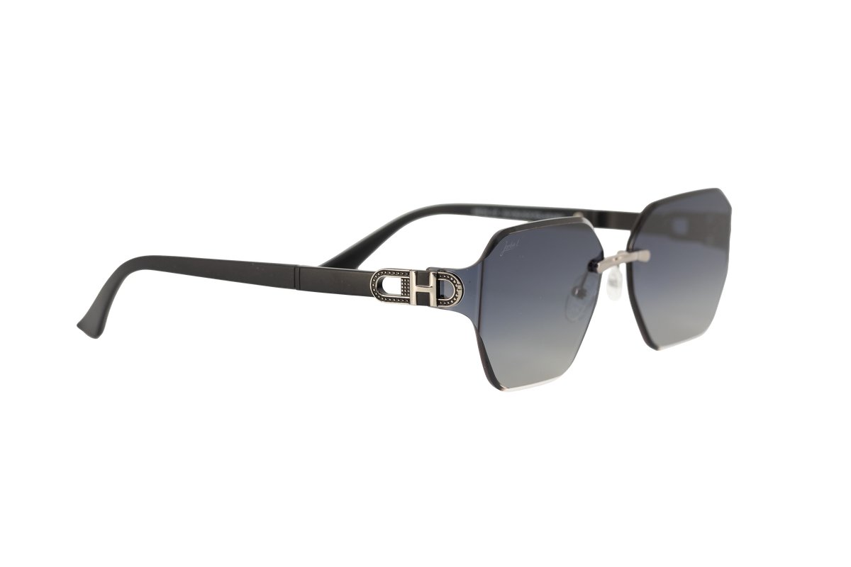 Jackie L Monaco JL-0683A Zwart-Zilver - Grijs dégradé Nylon polarised