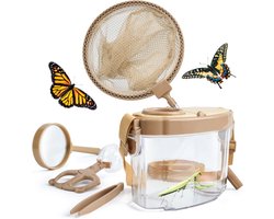 Bug catching kit - Insecten Observeren Kit - Onderzoeksset voor Kinderen - Inclusief een observatiebox, pincet, vergrootglas, berenklem en een metalen telescopisch net- Educatieve outdoor-avonturencadeaus - het perfecte cadeau voor natuurliefhebbers