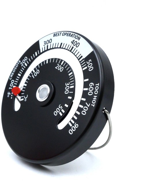Magnetische houtkachelthermometer/oventemperatuurthermometer, geschikt voor de schoorsteenpijp van hout- of gaskachels om schade door oververhitting te voorkomen (1 stuk) — afbeelding 2