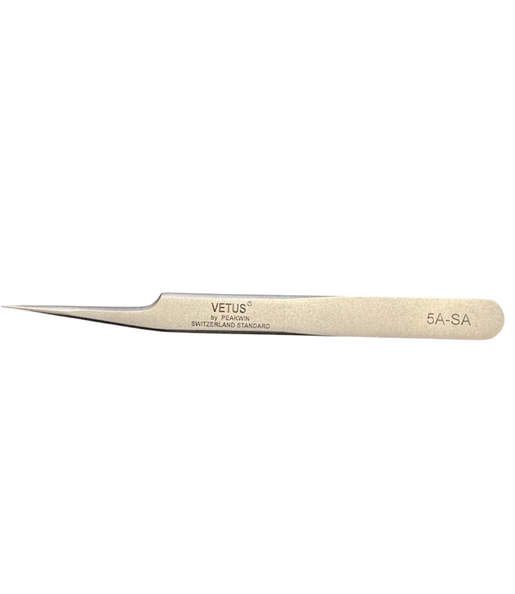 Vetus 5A-SA tweezers voor wimperextensions | professionele RVS pincet | precisie pincet | Volume | beauty tool | techniek electro