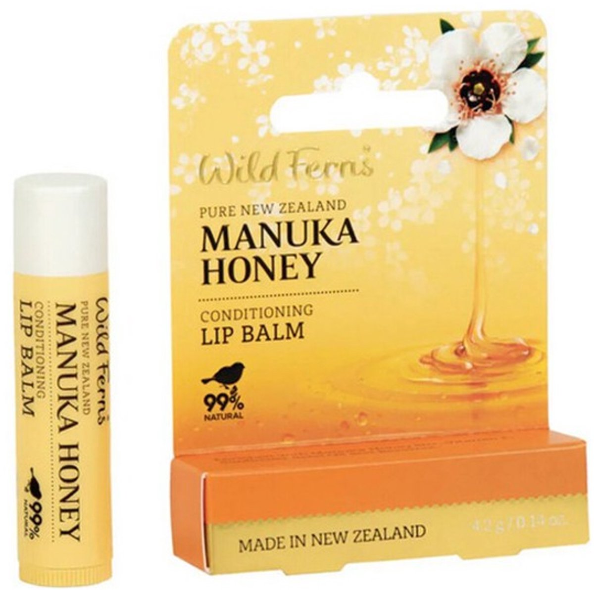 Wild Ferns - Manuka Honing Lippenbalsem - 4.2 gram