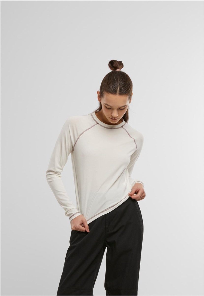 Urban Classics Contrast Jersey Longsleeve top L Gebroken Creme
