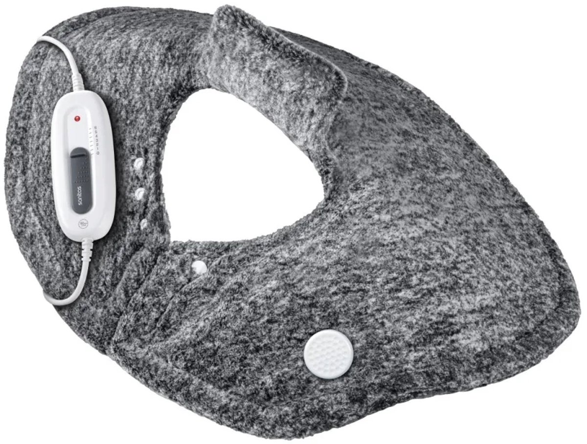 Sanitas SHK50 Elektrisch Nek en Schouders Kussen - Schouderverwarmingskussen - SHK 50 - Nekverwarming - Snelverwarming - Antraciet - Warmtekussen - Heating Pad