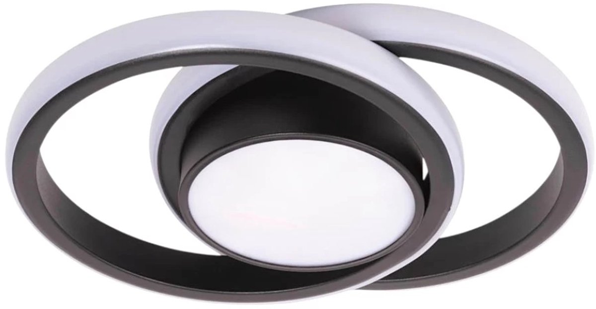 Moderne Aluminium Plafondlamp - 3000K Warm Wit - Zwart - Plafondlamp LED - Woonkamer of Slaapkamer - Gangpad - 32W
