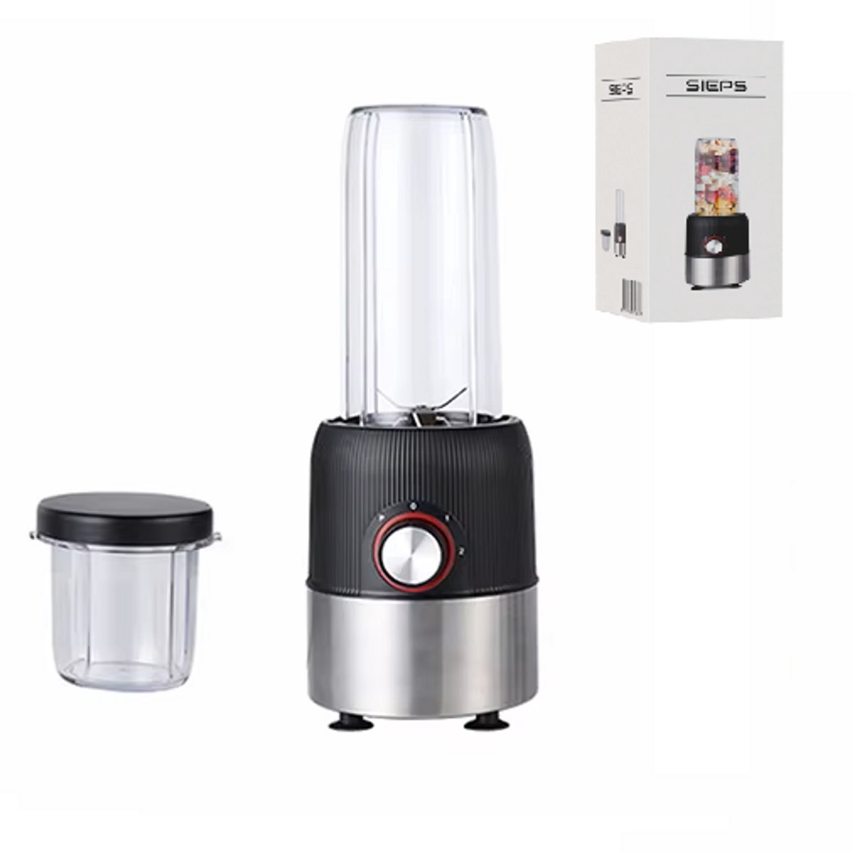 SIEPS Power Blender 650 ML Cup & 200 ML Cup - Smoothie maker - Krachtig en Stil - Blender Smoothie – foto 2