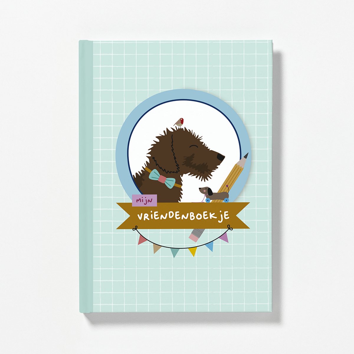 Vriendenboekje teckel - schrijven en tekenen - A5 hardcover - 30 vriendjes - dieren - 4-8 jaar