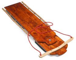 Mountain Boy Sledworks Ultimate Flyer Slee - Houten Slee - Sneeuwslee - Stuurbaar - 120 CM - Stuurkoord - Zonder Rugleuning