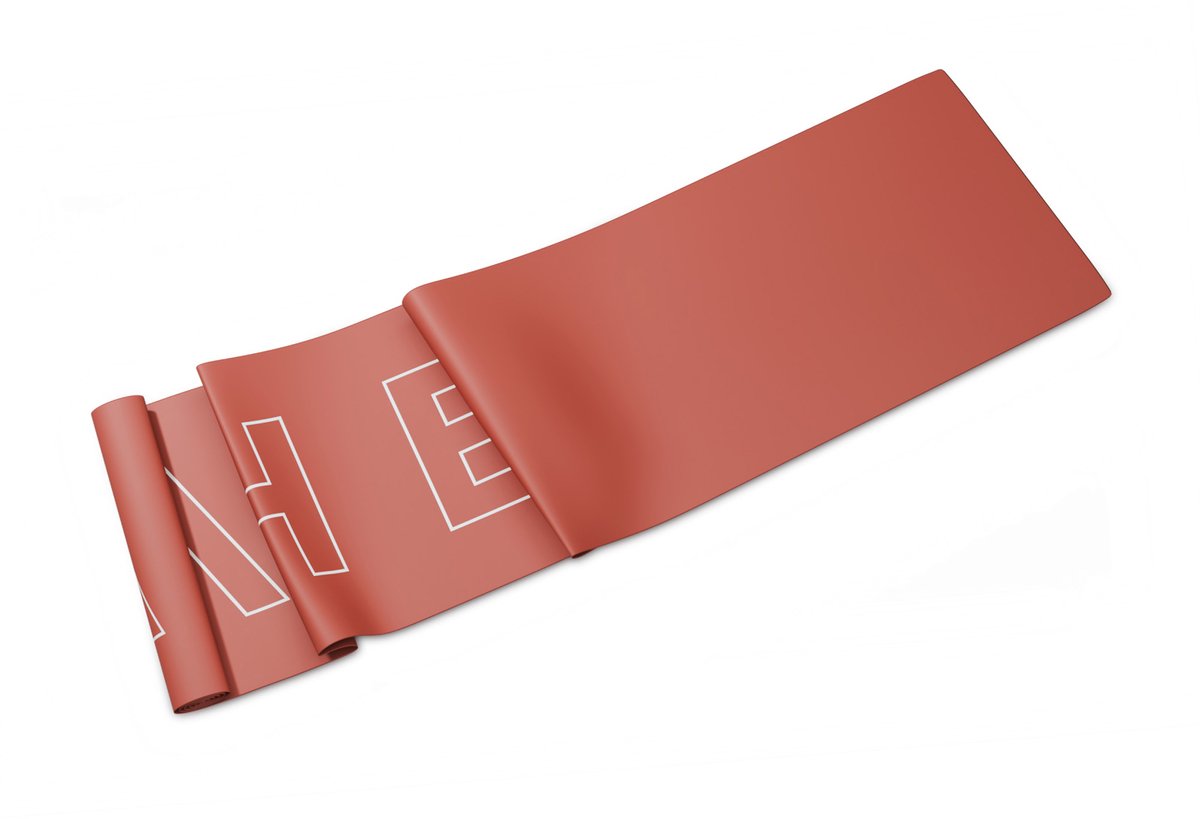 BAHE - FLOWBAND Medium - Resistanceband - Weerstandsbanden - Fitness Elastiek - Oefenband - Red Dust