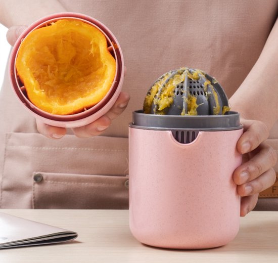 Rode sapbeker, handmatige sapcentrifuge, multifunctionele eenvoudige fruitjuicer, citruspers, mini-sinaasappelpers, citroenpers, granaatappelpers. van Merkloos — afbeelding 4