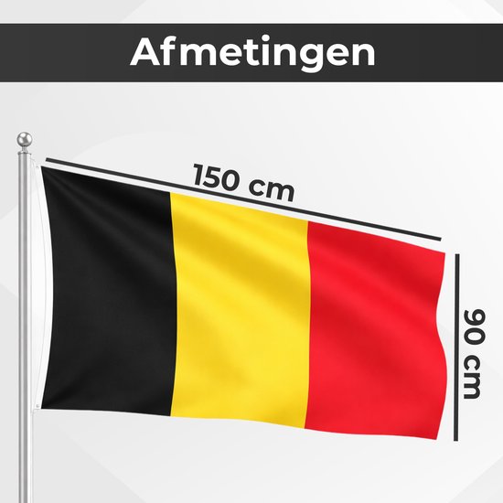 Het Vlaggenschip - Vlag België - 90 x 150 centimeter