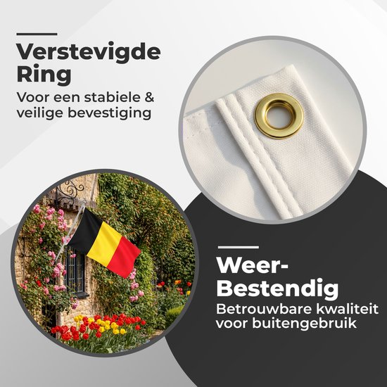 Het Vlaggenschip - Vlag België - 90 x 150 centimeter