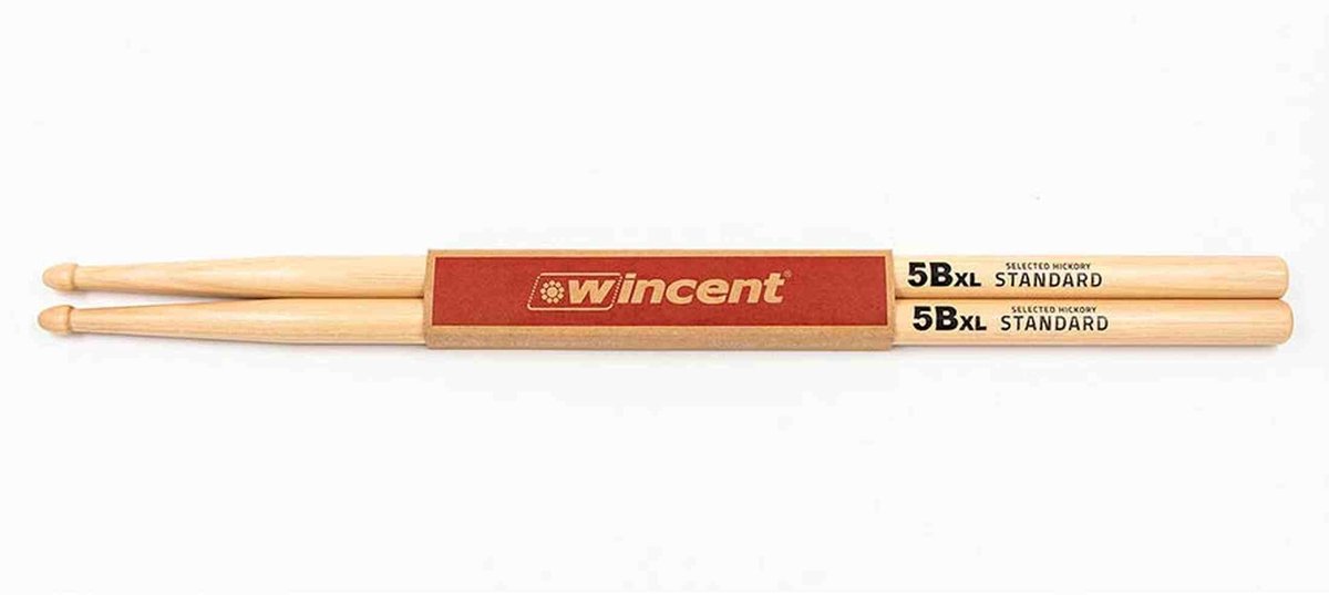 Wincent W-5BXL hickory drumstokken 5B, extra lang