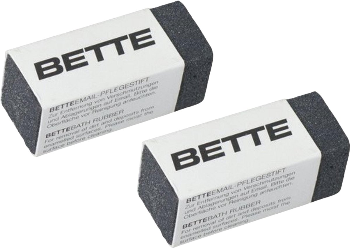 2x Bette Emaille onderhoudsgum universeel schuurblokje (gum) klein